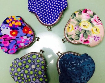 NEW Coin Purse - Cotton Fabric with Metal Frame