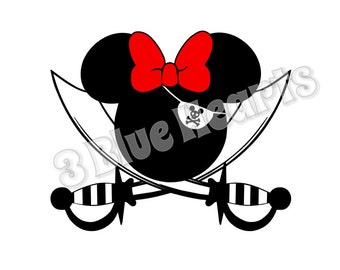 Pirate Minnie svg dxf pdf studio jpg