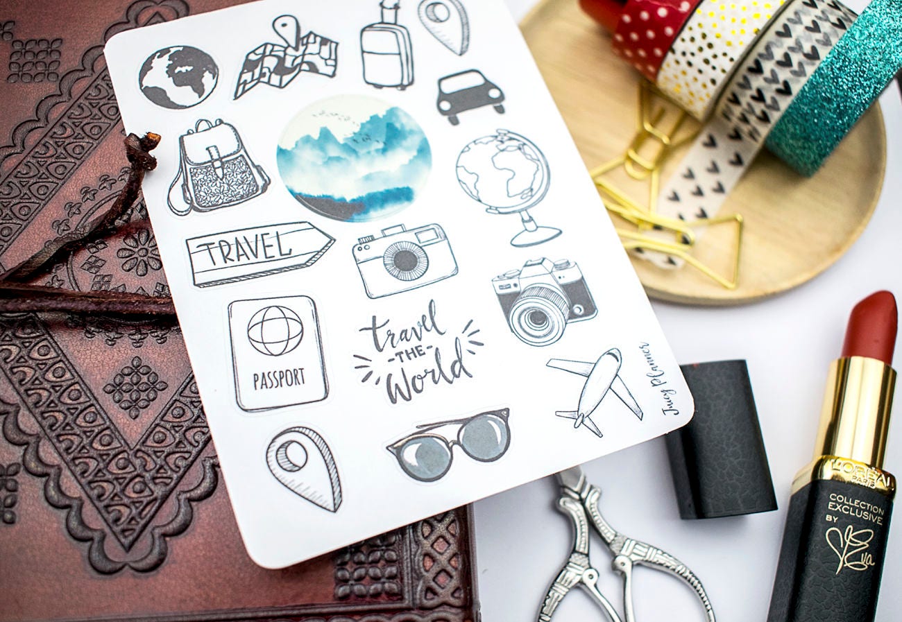 stickers travel journal