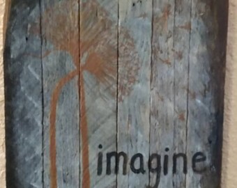 Wooden Imagine Sign