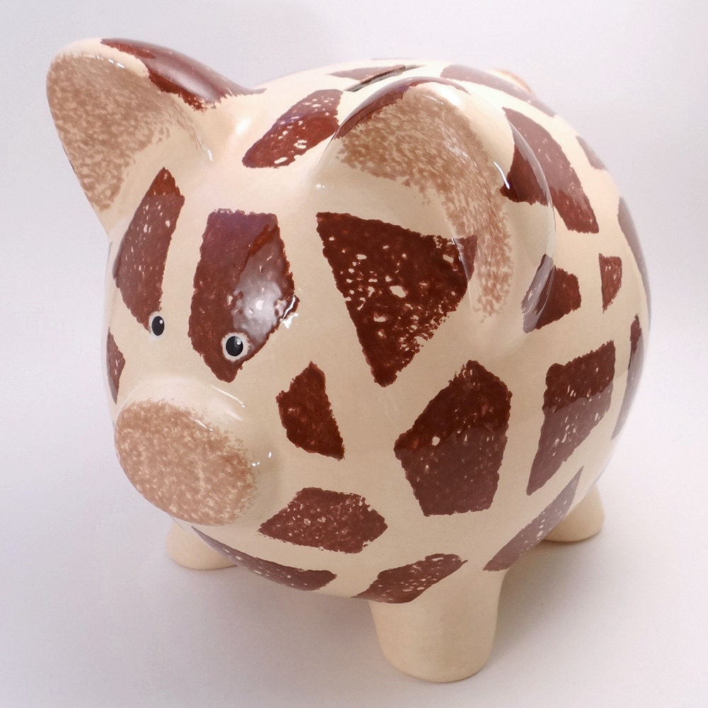 Giraffe Piggy Bank Personalized Piggy Bank Jungle Theme