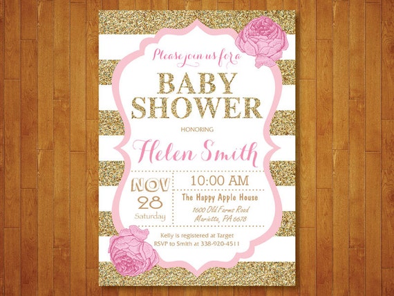 Pink Baby Shower Invitations 8