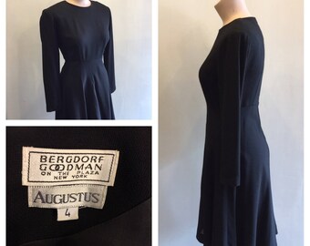 Vintage Bergdorf Goodman Black Dress Size 4