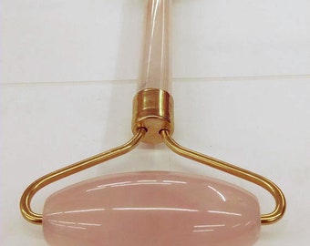 Rose Quartz Face Roller, 5.5 inches