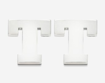 Sterling Silver Custom Made Initial Cufflinks