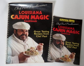 Vintage 1989 Chef Paul Prudhonmme's Louisiana Cajun Magic Cookbook Set