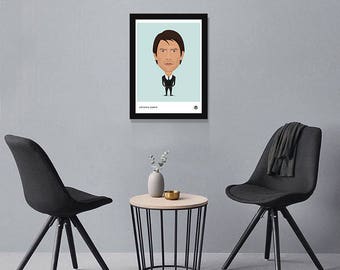 Antonio Conte Illustrated Poster Print | A6 A5 A4 A3