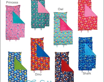 Stephen Joseph All Over Print Personalized Nap Mats, Boys and Girls, Sleeping Bag, Personalization Included!
