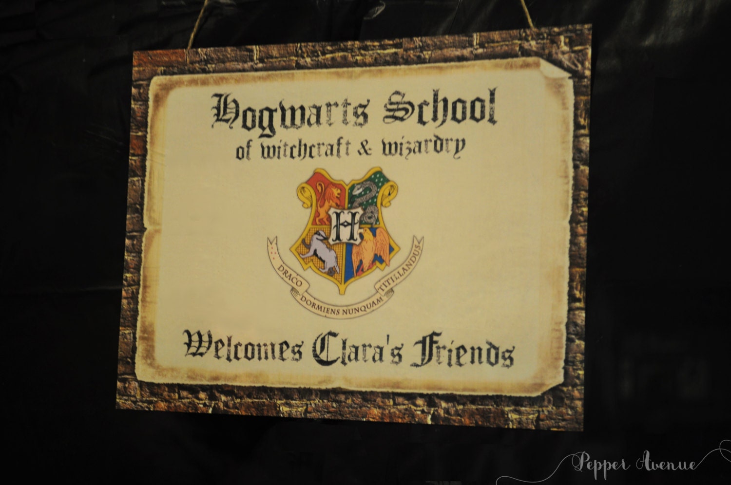 <b>Hogwarts</b> Welcome Sign Print.