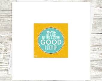 Gratitude card. Blank greeting cards. Quote card. Retro design. Friend Card. Positive quote card. Encouraging card. Positivity Card.