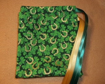 Lucky Irish/St. Patrick's Day/Shamrocks/horse shoes drawstring gift/treat/goody/storage bags