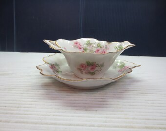 Rare Elite Works Limoges Mayonnaise Set Made By Bawo & Dotter circa 1900