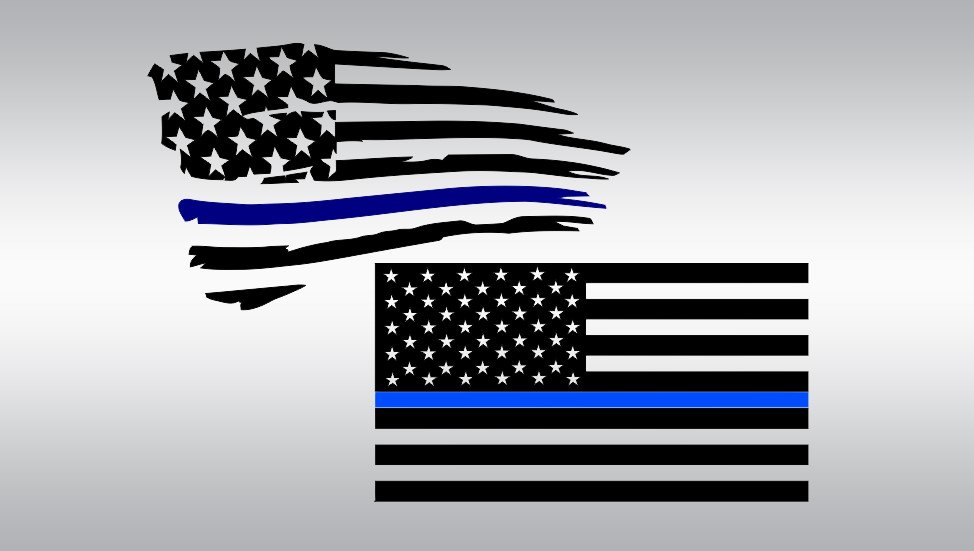 Download American flag svg Thin blue line svg Patriotic svg Police