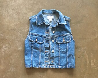 INC - denim vest