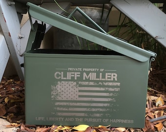 Personalized Ammo Box Ammo Can Ammo Crate Bullet Box 50 Cal Groomsmen Gift Box Groomsman Gift For Groom From Bride on Wedding Day Gift