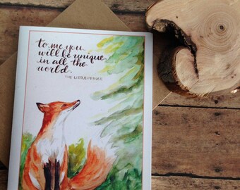 Fox and Little Prince set of four cards