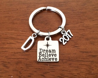 Personalized graduation gift for her, high school graduation gift for him, college graduation, graduate keyring daughter graduation keychain
