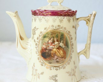 Beautiful Antique Small Coffeepot/Teapot for a Child's Service, Victorian Women Decor, Carl Sohn