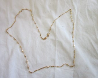 Vintage Designer Monet Gold Tone Fancy Link Chain Necklace