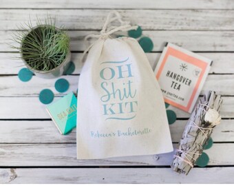 Custom Oh Shit Kit bags - Bachelorette Party Favor - Custom Bachelorette Survival Kit - Oh Shit Kit Bachelorette Party - Hangover Kit Bags