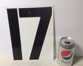 Vintage Double Side Sign Number 17 or 16 or 91