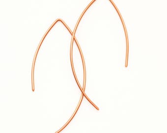 Acute Angle Earrings in Non Tarnish Copper