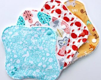 Cloth panty liners - made with cotton and bamboo towelling or velour - washable CSP