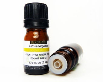 BERGAMOT (Calabrian) Essential Oil, 5mL or 15mL, 100% PURE Essential Oil