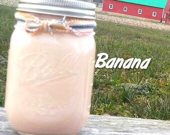 Banana Soy Candle in 16 oz Jar