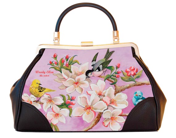 Retro handbag, vintage handbag, Bloom, Valentine gift, gift for her, gift for mom, Woody Ellen handbag, christmas gift, wedding gift ideas