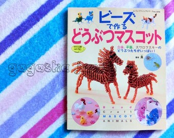 Beads Animal Mascot_ craft Japanese book Handmade Chart Japan bird horse rabbit cat