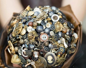 button bouquet steampunk