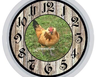 Chicken Hen Rooster Custom Made Wall Clock