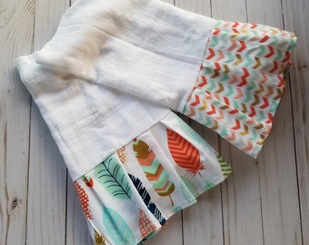 Feather Towel Set ~ Flour Sack ~Kitchen Towel ~ Tea Towel