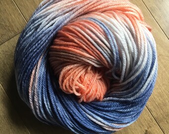 Hand Dyed Yarn: Worsted Weight Superwash Merino Wool "Festival chic"