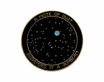Carl Sagan Pale Blue Dot inspired enamel lapel pin
