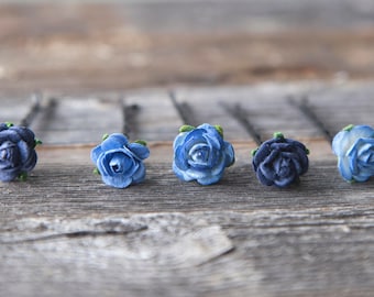10mm each Flower Hair Pins set of 5 Wedding Pins Bobby Pins