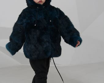 Children's fur coat, Warm Fur Jacket, Jacket For Children, children fur coat, Kids Jacket, kids fur coat, Winter Fur Jacket, rabbit fur coat