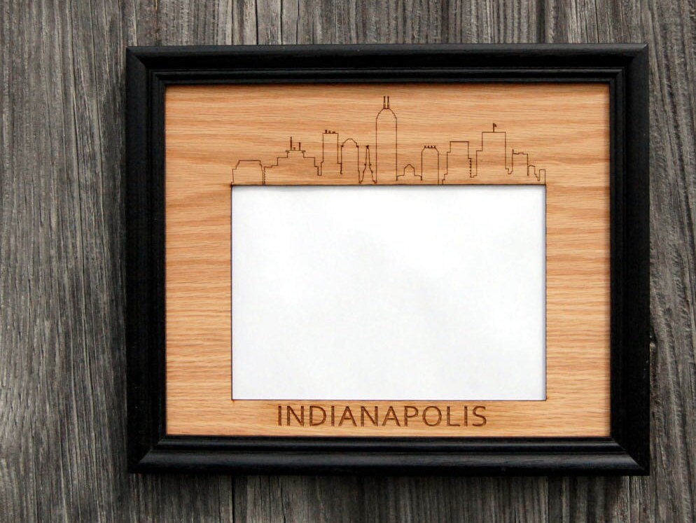 8x10 Indianapolis Picture Frame Indy Skyline Decor Gift for