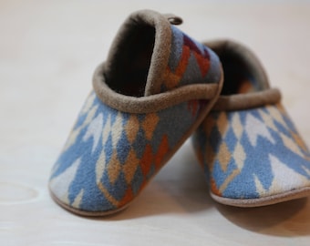 Baby Shoes Made From Pendleton® Wool - Moccasins - Baby Booties - Toddler Shoes - Wool Slippers
