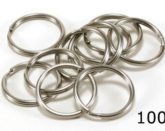 Stainless Steel SS 304 Key Rings Split Ring, Lot of 100