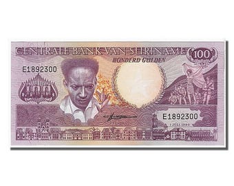 suriname 100 gulden 1986 km #133a 1986-07-01 unc(65-70) e1892300