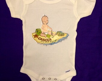 Vintage Baby Zodiac CANCER Onesie