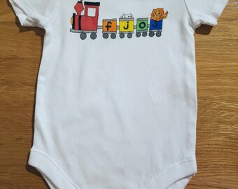 Choo Choo Train - Personalised Handdrawn Baby/ Kids Clothing