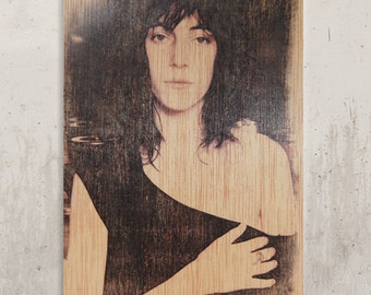Patti Smith / / Transfer on wood