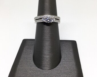 Sterling Silver Three Stone Set