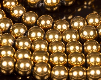 1 row of 40 gold electroplate glass beads