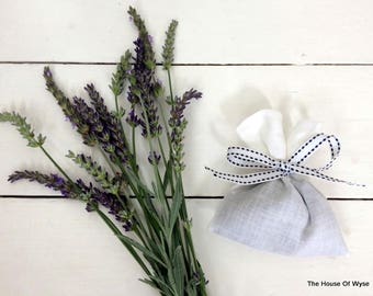 100% Linen French Lavender Bag - Handmade French Lavender Sachet