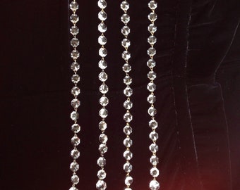 4 strands vintage chandelier crystals