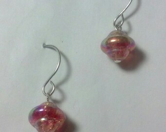 Pink Bohemian glass with AB finish